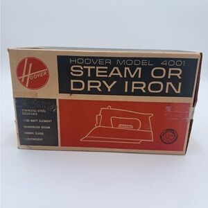 Vintage Hoover Steam Dry Iron Model 4001 Mid Century Modern (Tested!)